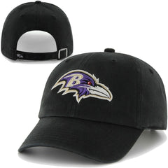 47 Brand Baltimore Ravens Clean Up Adjustable Hat - Black Hats