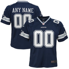 Dallas Cowboys Youth Custom Game Jersey - Navy Jerseys