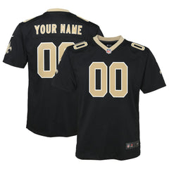 New Orleans Saints Youth Custom Game Jersey - Black Jerseys