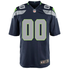 Seattle Seahawks Youth Custom Game Jersey - College Navy Jerseys