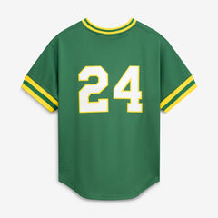 Rickey Henderson Athletics Mitchell & Ness Authentic Batting Practice Jersey - Green Jerseys