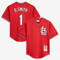 Ozzie Smith St. Louis Cardinals Mitchell & Ness Authentic Batting Practice Jersey - Scarlet Jerseys