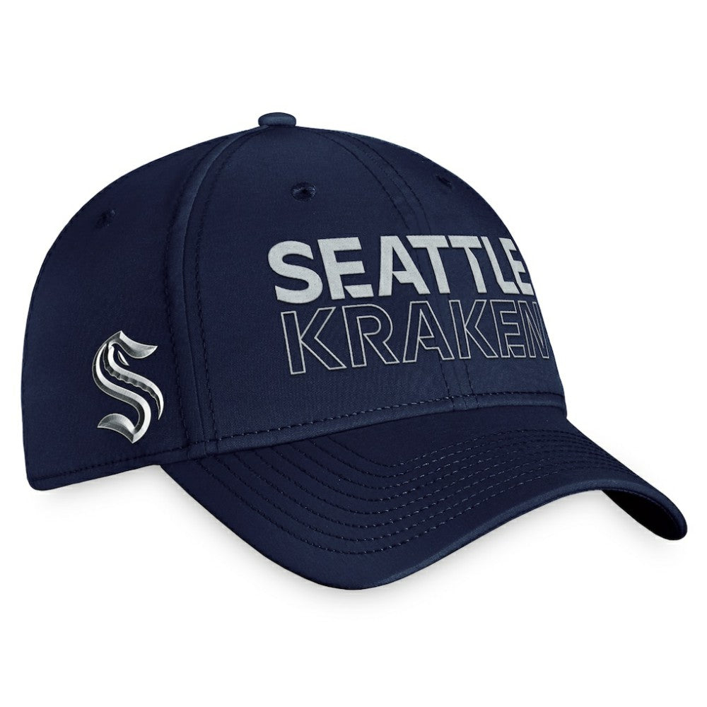 Seattle Kraken Fanatics Authentic Pro Road Flex Hat – Deep Sea Blue | US 200000856