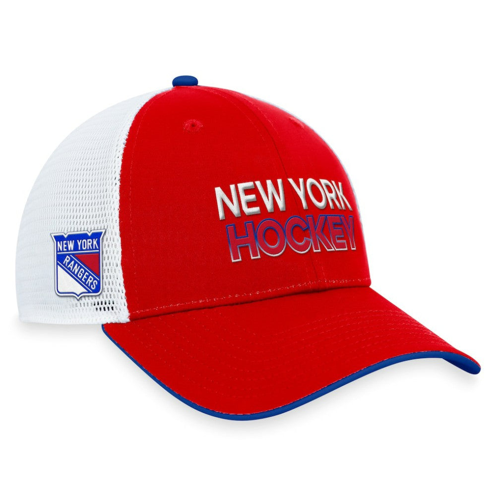 New York Rangers Fanatics Authentic Pro Rink Trucker Adjustable Hat - Red | US 200000921