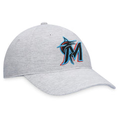 Miami Marlins Fanatics Logo Adjustable Hat - Heather Gray Hats
