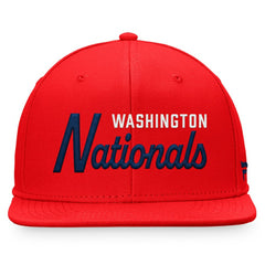 Washington Nationals Fanatics Script Snapback Hat - Red Hats