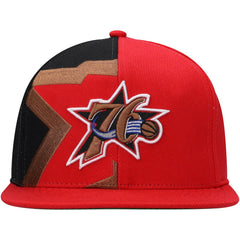 Philadelphia 76ers Hardwood Classics Retroline Snapback Hat Red - Mitchell & Ness