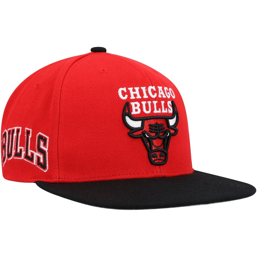 Chicago Bulls Side Core 2.0 Snapback Hat Red/Black - Mitchell & Ness outlet