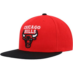 Chicago Bulls Side Core 2.0 Snapback Hat Red/Black - Mitchell & Ness outlet
