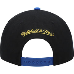 Golden State Warriors Side Core 2.0 Snapback Hat Black/Royal - Mitchell & Ness