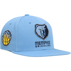 Memphis Grizzlies Side Core 2.0 Snapback Hat Light Blue - Mitchell & Ness