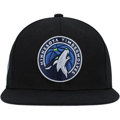 Minnesota Timberwolves Side Core 2.0 Snapback Hat Black - Mitchell & Ness