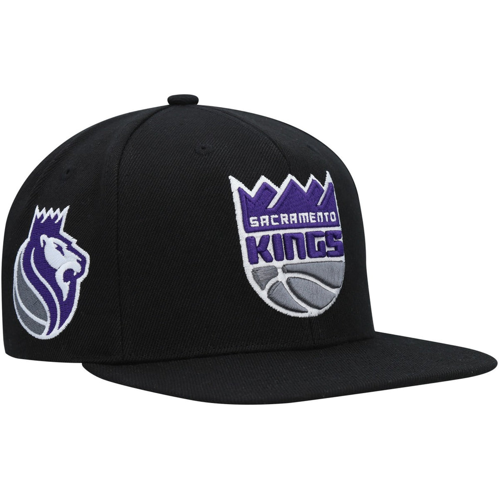 Sacramento Kings Side Core 2.0 Snapback Hat Black - Mitchell & Ness