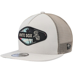 Chicago White Sox New Era Retro Beachin' Patch A-Frame Trucker 9FIFTY Snapback Hat - Natural Hats