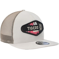Detroit Tigers New Era Retro Beachin' Patch A-Frame Trucker 9FIFTY Snapback Hat - Natural Hats