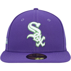 Chicago White Sox New Era Lime Side Patch 59FIFTY Fitted Hat - Purple Hats