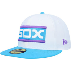 Chicago White Sox New Era Comiskey Park 75th Anniversary Vice 59FIFTY Fitted Hat - White Hats