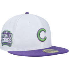 Chicago Cubs New Era Side Patch 59FIFTY Fitted Hat - White Hats