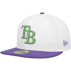 Tampa Bay Rays New Era Side Patch 59FIFTY Fitted Hat - White Hats
