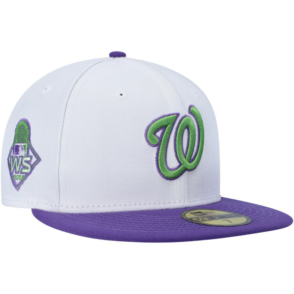 Washington Nationals New Era Side Patch 59FIFTY Fitted Hat - White Hats