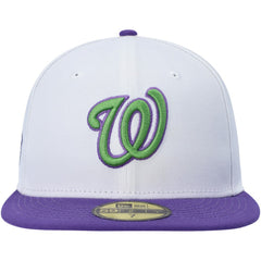 Washington Nationals New Era Side Patch 59FIFTY Fitted Hat - White Hats