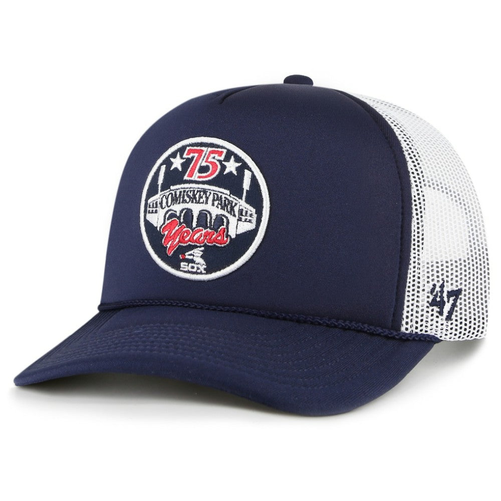 Chicago White Sox '47 Foam Logo Trucker Snapback Hat - Navy Hats