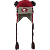 San Francisco 49ers Youth Wordmark Ears Trooper Knit Hat - Scarlet Hats