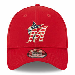 Miami Marlins New Era 2023 Fourth of July 39THIRTY Flex Hat - Red Hats