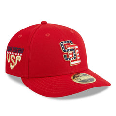 San Diego Padres New Era 2023 Fourth of July Low Profile 59FIFTY Fitted Hat - Red Hats