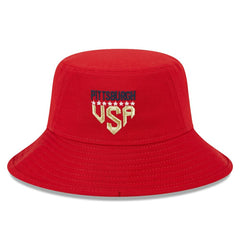 Pittsburgh Pirates New Era 2023 Fourth of July Bucket Hat - Red Hats