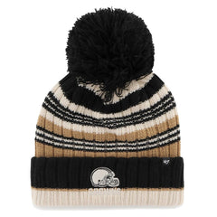 Cleveland Browns '47 Women's Barista Cuffed Knit Hat with Pom - Natural Hats