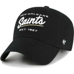 New Orleans Saints '47 Women's Sidney Clean Up Adjustable Hat - Black Hats