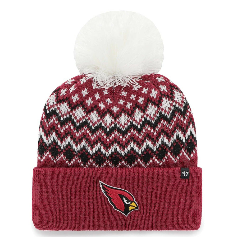 Arizona Cardinals '47 Women's Elsa Cuffed Knit Hat with Pom - Cardinal Hats