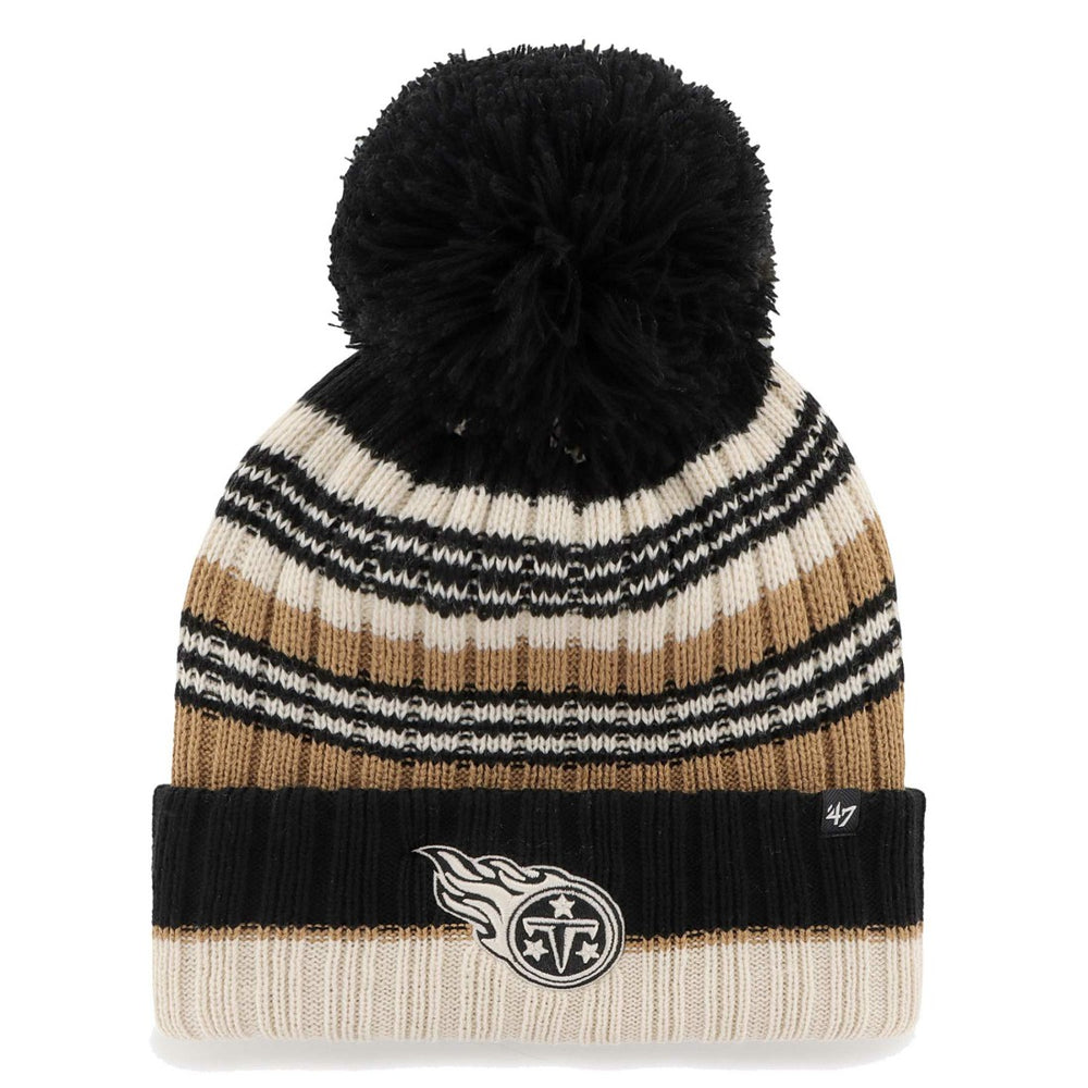 Tennessee Titans '47 Women's Barista Cuffed Knit Hat with Pom - Natural Hats