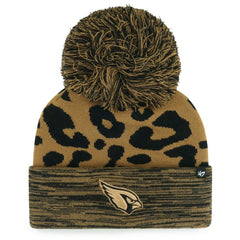 Arizona Cardinals '47 Women's Rosette Cuffed Knit Hat with Pom - Brown Hats