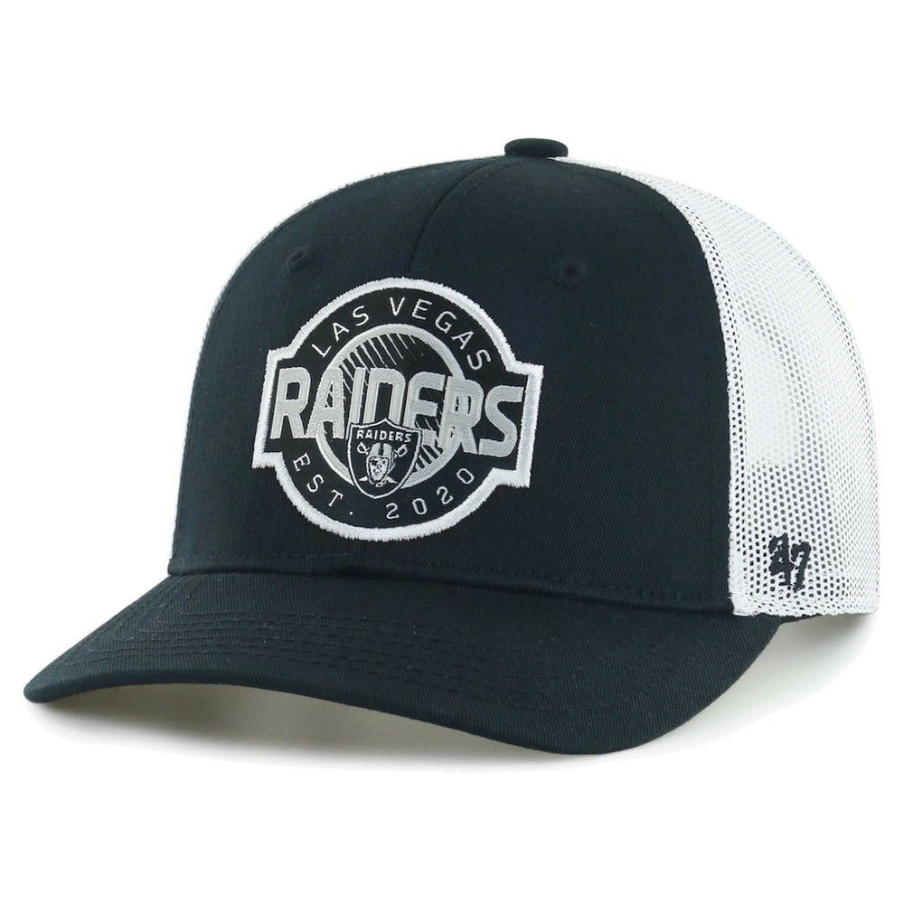 Las Vegas Raiders '47 Youth Scramble Adjustable Trucker Hat - Black/White Hats