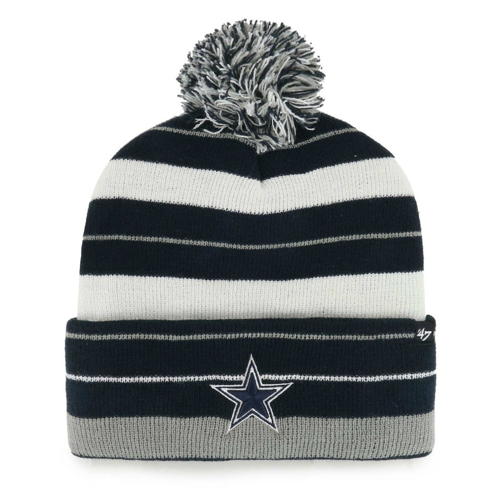 Dallas Cowboys '47 Powerline Cuffed Knit Hat with Pom - Navy Hats