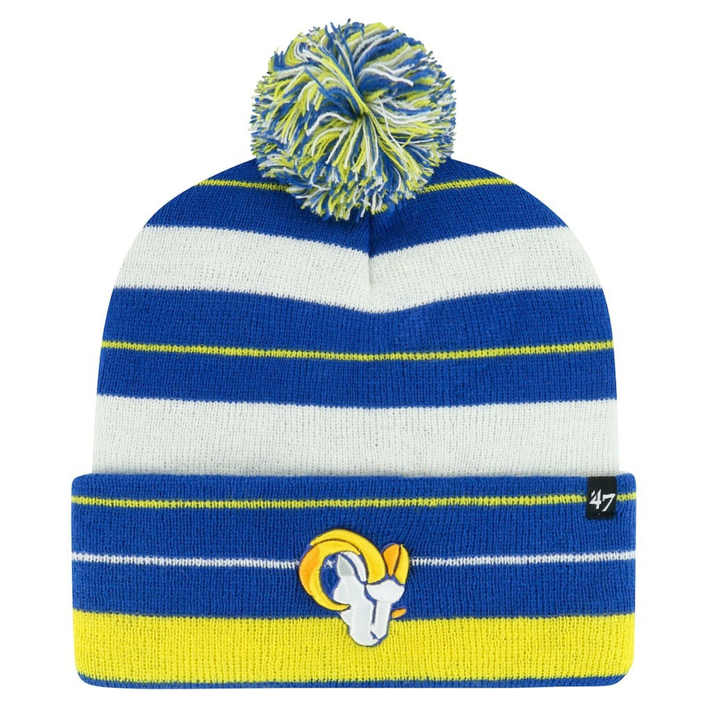 Los Angeles Rams '47 Powerline Cuffed Knit Hat with Pom - Royal Hats