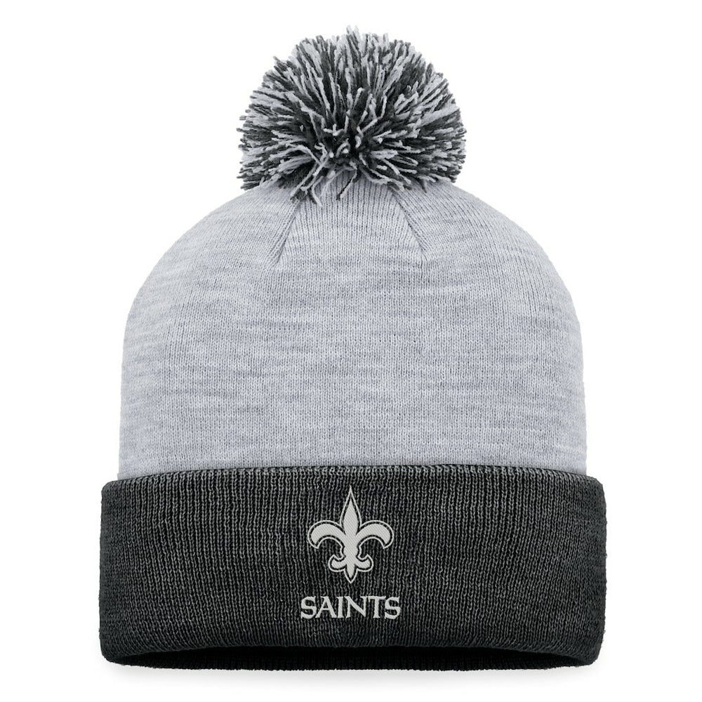 New Orleans Saints Women's Cuffed Knit Hat with Pom - Gray Hats