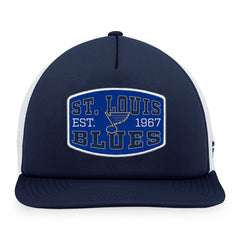 St. Louis Blues Fanatics Foam Front Patch Trucker Snapback Hat - Navy/White | US 200010213