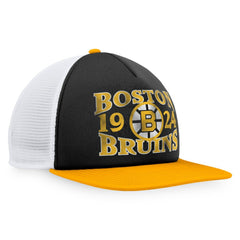 Boston Bruins Fanatics Heritage Vintage Foam Front Trucker Snapback Hat - Black/Gold | US 200010237