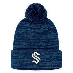 Seattle Kraken Fanatics Fundamental Cuffed Knit Hat with Pom - Deep Sea Blue | US 200010449