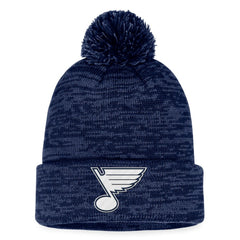 St. Louis Blues Fanatics Fundamental Cuffed Knit Hat with Pom - Navy | US 200010452