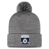 Winnipeg Jets Fanatics Authentic Pro Home Ice Cuffed Knit Hat with Pom - Gray | US 200011196