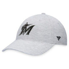 Miami Marlins Fanatics Logo Adjustable Hat - Gray Hats