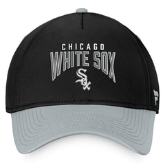 Chicago White Sox Fanatics Stacked Logo Flex Hat - Black/Gray Hats