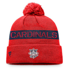St. Louis Cardinals Fanatics League Logo Cuffed Knit Hat with Pom - Red/Navy Hats