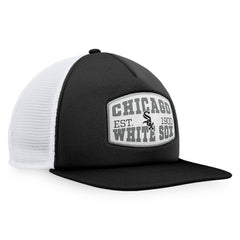 Chicago White Sox Fanatics Foam Front Patch Trucker Snapback Hat - Black Hats