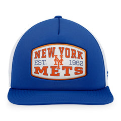 New York Mets Fanatics Foam Front Patch Trucker Snapback Hat - Royal Hats