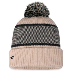 Pittsburgh Pirates Fanatics Women's Cuffed Knit Hat with Pom - Natural/Black Hats